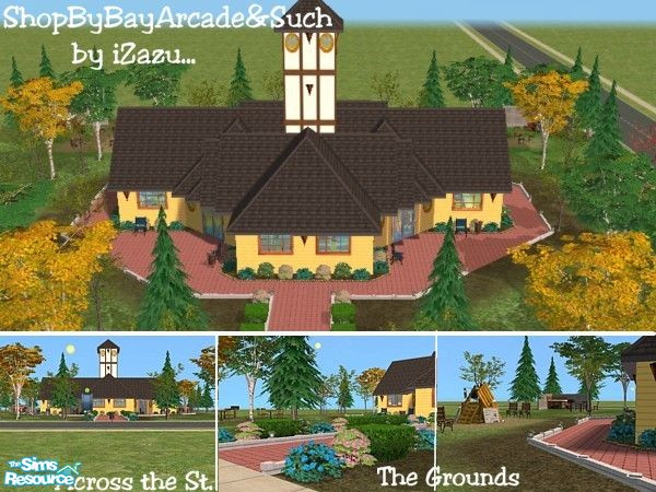 Sims 2 — Shop By Bay Arcade & Such by iZazu — Just a place to go for a change of pace. Relax in hot tub while the