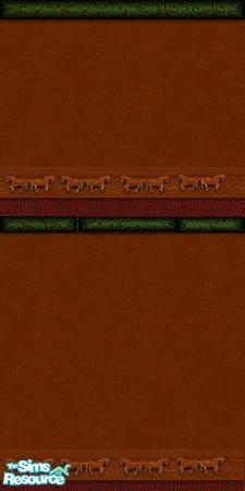 Sims 2 — Horse Lovers Paneled Wall by Betsy4arts — This is a beautifully carved paneled wall with fabric inserts that