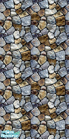 Sims 2 — Country Rubble Capri by Quiltreker — This is one of 4 walls in the Country Rubble Series of the Simstone