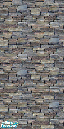 Sims 2 — Cliffstone Ponderosa by Quiltreker — This is one of 5 walls in the Cliffstone Series of the Simstone Collection.