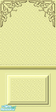 Sims 2 — JJs pastels corners soft yellow by thesorceress — part of a set