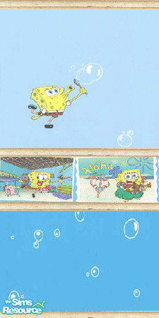 Sims 2 — Sponge Bob Bubble Wall by ms_teree — Part of the Sponge Bob Bubble Collection. Created by Ms Teree.