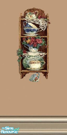 Sims 2 — kitchen shelves by The_Unicorn — -