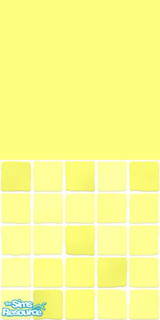Sims 2 — MDP Lemon Half Solid-Tile by MelandStv — There are 10 colours and 2 textures for a total of 20 walls in this