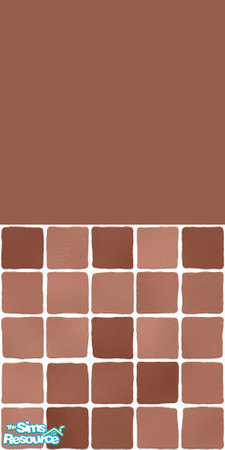 Sims 2 — MDP Chocolate Half Solid-Tile by MelandStv — There are 10 colours and 2 textures for a total of 20 walls in this