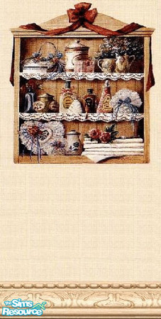 Sims 2 — kitchen shelves by The_Unicorn — -