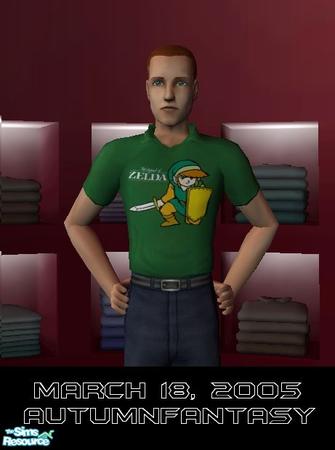 Sims 2 — Zelda by AutumnFantasy — Just a shirt I did. Hadn't done anything in a while. Been too busy with other things
