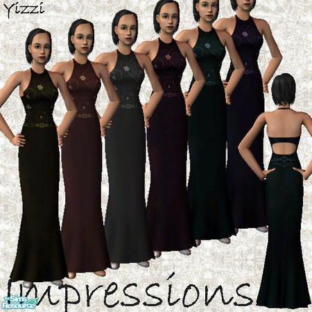 Sims 2 — Impressions by Yizzi — Make a statement with one of these elegant ball gowns.