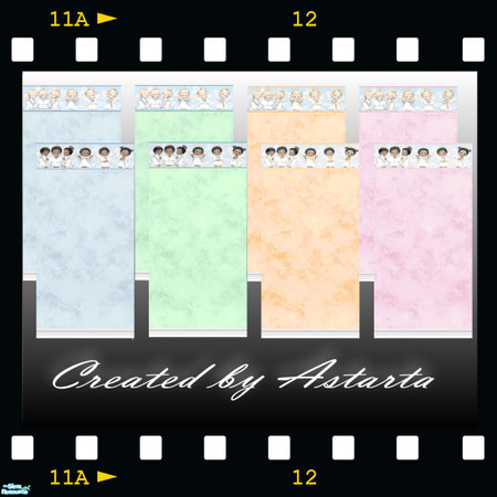 Sims 2 — Angels by Astarta — Angel wallpaper set in 4 colors. 