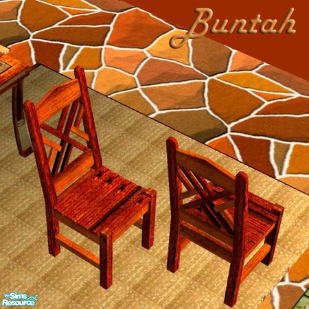 Sims 2 — Rich Wood Dining Chair by buntah — This is the chair for my Rich Wood Dining set.