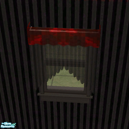 Sims 2 — Red Satin Curtains by paulajedi — Red Satin Bedroom - Curtains
