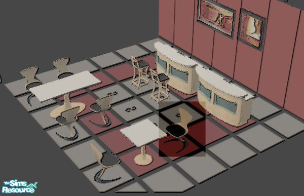 Sims 2 — Sleek Club Dining Chair by Krispyb — Part of the Sleek Club Set