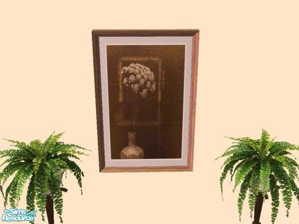 Sims 2 — Paintings Flowers Sephia 3 by Mutske — 3 Paintings. Flowers in Sephia.