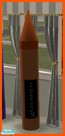 Sims 2 — Crayon Statue in Orange by SSilver — This is an orange recolor of my new Crayon Statue. You will need the mesh