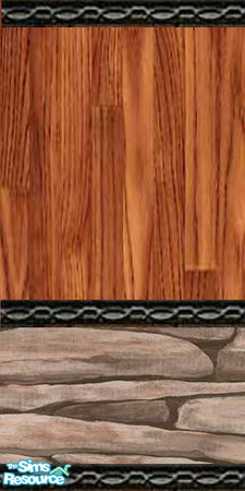 Sims 2 — Oak River Natural w stone 3 by ljkane — Oak River Natural wood walls with stone foundations