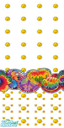 Sims 2 — Peace 4 by Lorah — For your Hippie, brightly colored retro walls. Peace 4 in red, green, yellow, blue, orange,