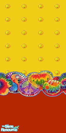 Sims 2 — Peace 2 by Lorah — For your Hippie, brightly colored retro walls. Peace 2 in red, green, yellow, blue, orange,
