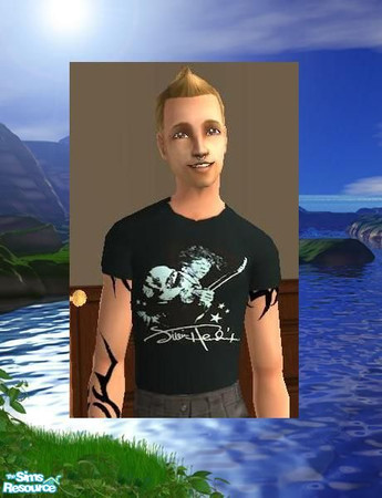 Sims 2 — Young Adult Hendrix T by sgoobysnacks — Young Adult Jimmy Hendrix Muscle T-Shirt......looks great in