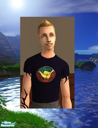 Sims 2 — Young Adult Quicksilver Rad by sgoobysnacks — Young Adult Quicksilver Rad Muscle T-Shirt......looks great in