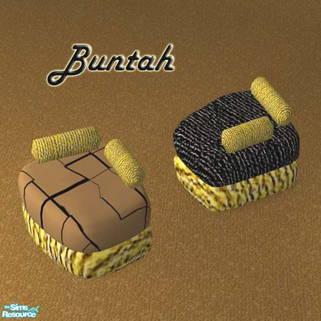 Sims 2 — Modern Living Chair - Gold Pillows by buntah — This requires the base file for the chair, which is part of this