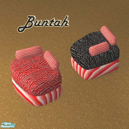 Sims 2 — Modern Living Chair - Red Striped Pillow by buntah — This requires the base file for the chair, which is part of