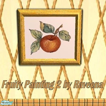 Sims 2 — Fruity Paintings - Frame by Raveena — This is the tan frame for all 3 paintings.