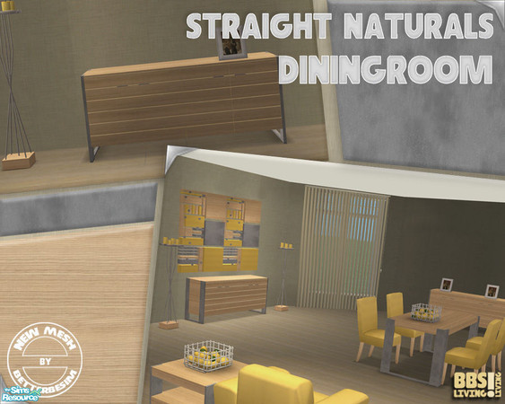 Sims 2 — Straight Naturals Diningroom set by BetterbeSim — Addition to the Straight Naturals Living; a matching