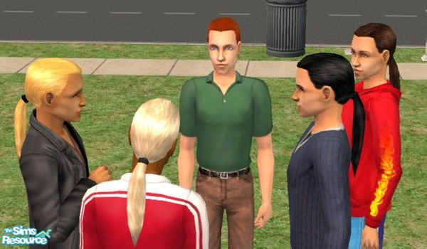 Sims 2 — Soft, Retextured Ponytails by jsuarez — 