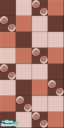 Sims 2 — Retro Brown Tiled Wall by nessylove — Brown need not be boring - relive school days from the 70's with this