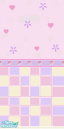 Sims 2 — Dream teen (girl) by eglitterbug — Beautiful pink,purple and yellow duo paper,with heart and flowers.