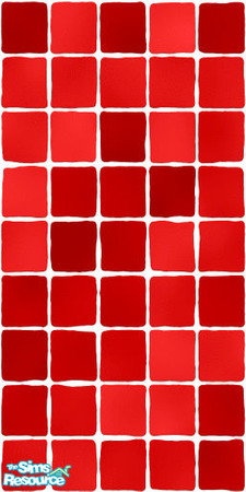Sims 2 — MDP Red Wall Tile by MelandStv — There are 10 colourful wall tiles in this set. They are part of my Colour Pack