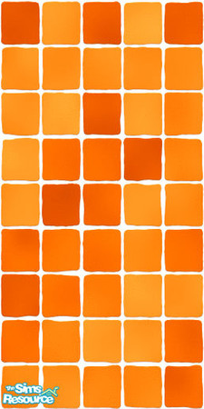 Sims 2 — MDP Orange Wall Tile by MelandStv — There are 10 colourful wall tiles in this set. They are part of my Colour