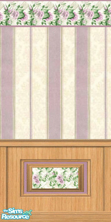 Sims 2 — Plum Rose Alternate Wall 1 by HeavenlyAngel — This is my favorite of the Plum Rose Kitchen Collection walls. A