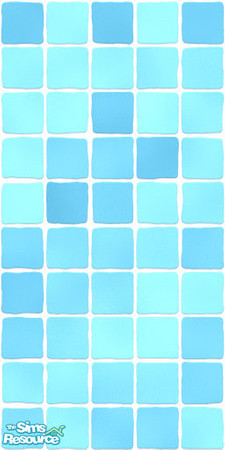 Sims 2 — MDP Azure Wall Tile by MelandStv — There are 10 colourful Wall tiles in this set. They are part of my Colour
