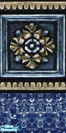 Sims 2 — dark blue bathroom by The_Unicorn — -