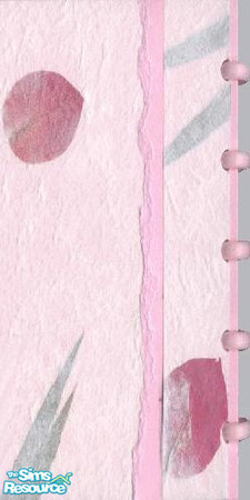 Sims 2 — book wall by The_Unicorn — like the frontpage of a diary or a notebook...