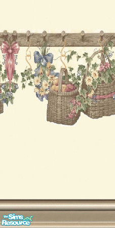 Sims 2 — hanging basket wall by The_Unicorn — -