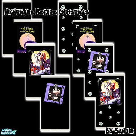 Sims 2 — Nightmare Before Christmas Wall Collecti by SandieB — The Nightmare Before Christmas is one of my favorite