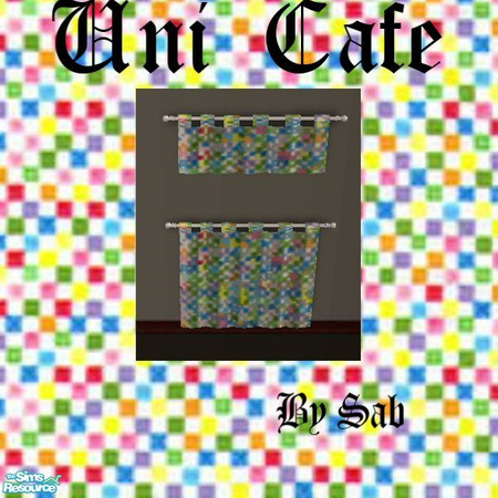 Sims 2 —  by Sab — colourful curtains