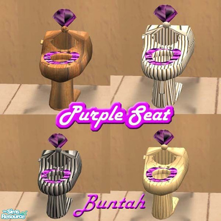 Sims 2 — Purple Toilet Chair Seat by buntah — If you want to read a good book, where do YOU like to read it best? (LOL)