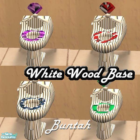 Sims 2 — White Wood Toilet Chair Base by buntah — If you want to read a good book, where do YOU like to read it best?