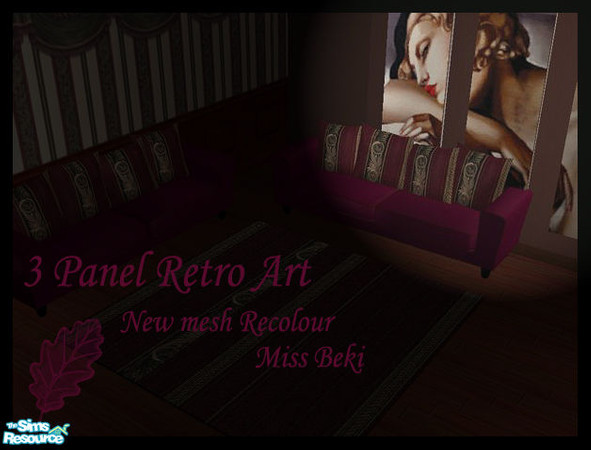 Sims 2 — Retro Portrait by miss_beki — Retro Portrait. Mesh Recolour of Original Mesh by Nanshi_Nibble. Please download