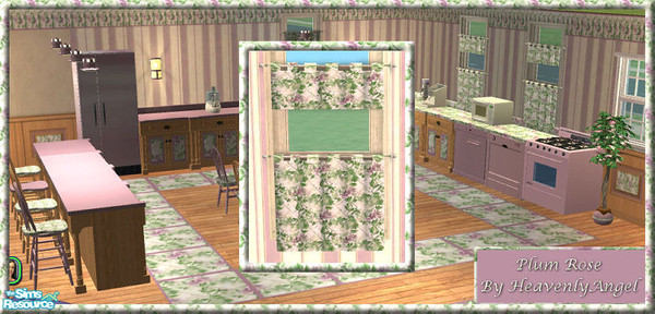 Sims 2 — Plum Rose Curtains by HeavenlyAngel — These curtains are a pleasing sight for the windows in your Plum Rose