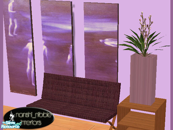Sims 2 — Footsteps - tall plant by TSR Archive — This set was based on a wonderful painting by NZ artist Catherine