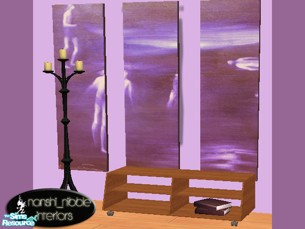 Sims 2 — Footsteps - Cabinet 2 by TSR Archive — This set was based on a wonderful painting by NZ artist Catherine