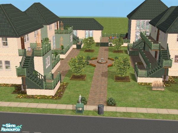 Sims 2 — Student Apartments by Pinecat — The convenience & economy of a dorm - the comfort & privacy of an