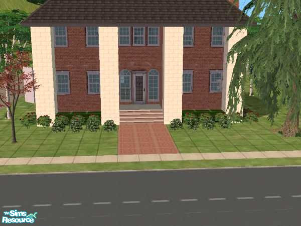 Sims 2 — Stately Mansion by ajd28 — Gorgeous pillars are the focal point of this beautiful mansion.
