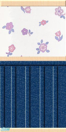 Sims 2 — Studious Bedroom-Kids- - wall paper 1 by ead425 — 