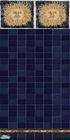 Sims 2 — Dark Blue Sun Tiles for Pools by msnicoleking — The dark blue tile portion of this pool covering is a Maxis