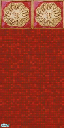 Sims 2 — Red Sun Pool Tiles by msnicoleking — Make your pool unique with this (originally Maxis) red tile covering with